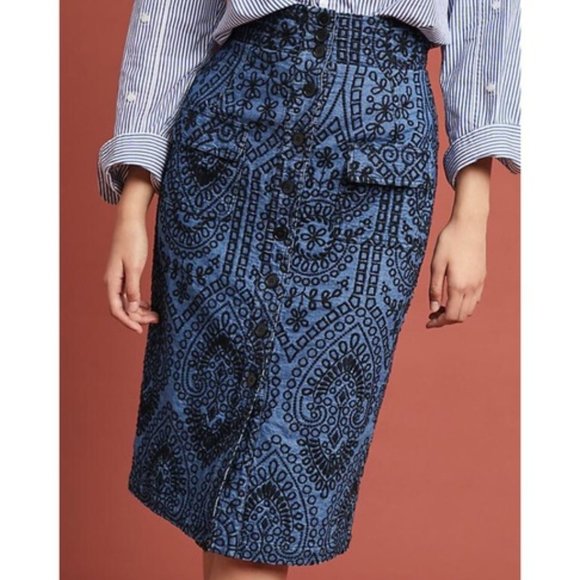 Anthropologie Dresses & Skirts - Tracy Reese X Anthropologie Denim Skirt